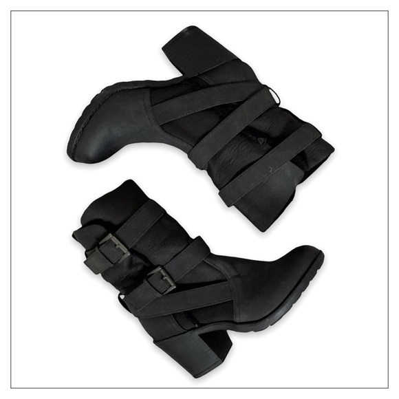 NEW Report Black Yurick Fold Down Vegan Booties - Picture 5 of 8